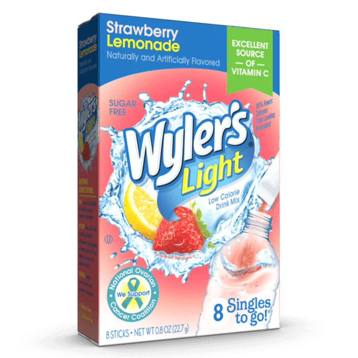 Wylers Zero Sugar Drink Singles - Strawberry Lemonade